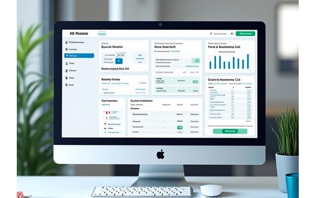 Employee HR dashboard showing records, benefits, and time tracking modules.